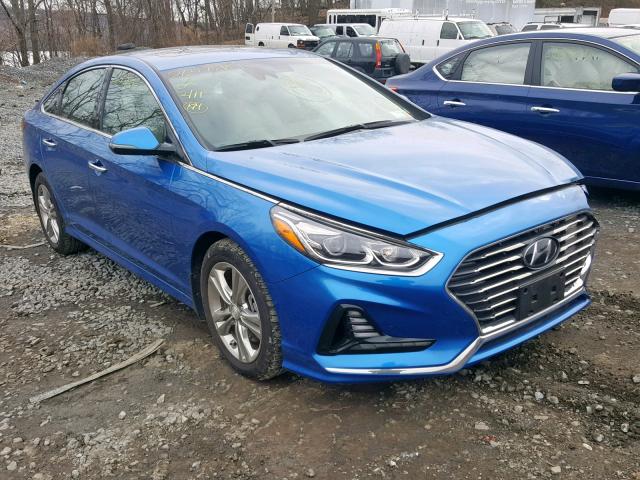 5NPE34AF1JH633215 - 2018 HYUNDAI SONATA SPO BLUE photo 1