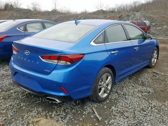 5NPE34AF1JH633215 - 2018 HYUNDAI SONATA SPO BLUE photo 4