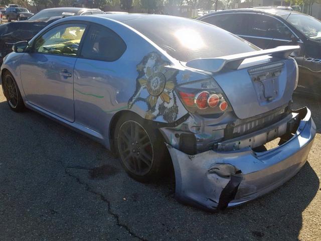 JTKDE167X80240593 - 2008 TOYOTA SCION TC BLUE photo 3