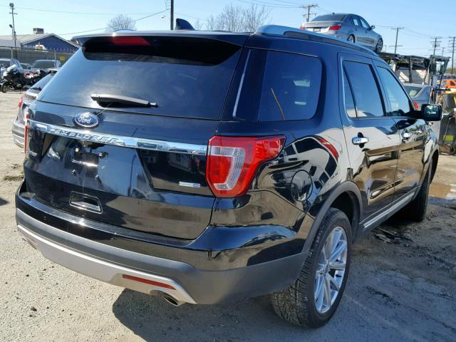 1FM5K8F88GGA79233 - 2016 FORD EXPLORER L BLACK photo 4