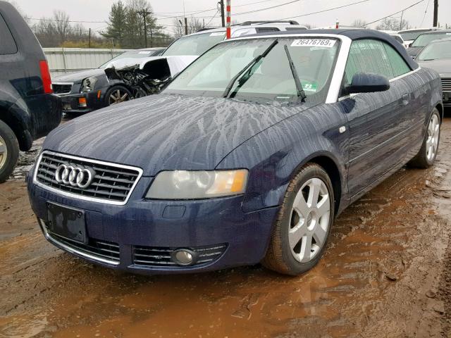 WAUAT48H83K017986 - 2003 AUDI A4 3.0 CAB BLUE photo 2