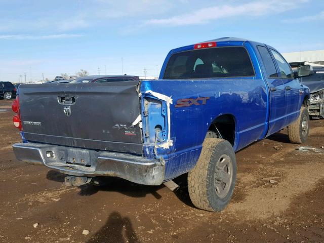 3D7KS28D58G181969 - 2008 DODGE RAM 2500 S Կապույտ լուսանկար 4