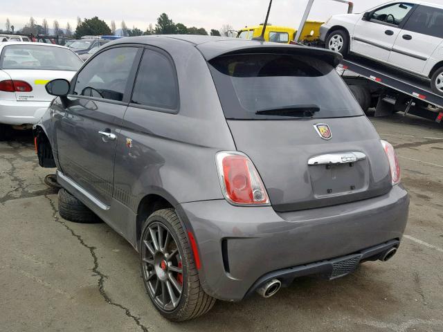 3C3CFFFH3DT574598 - 2013 FIAT 500 ABARTH GRAY photo 3