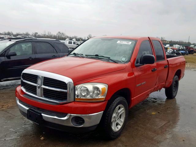 1D7HA18N16J129136 - 2006 DODGE RAM 1500 S RED photo 2