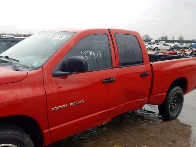 1D7HA18N16J129136 - 2006 DODGE RAM 1500 S RED photo 9