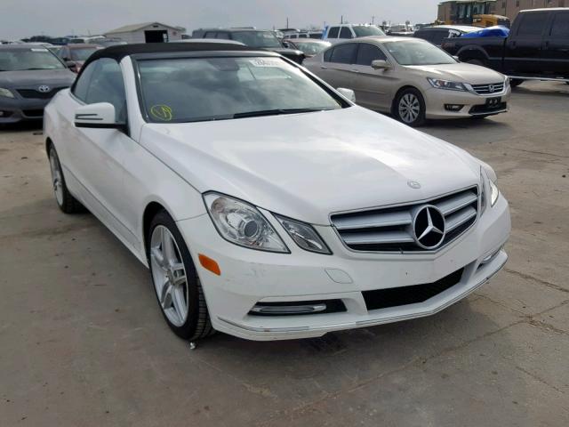 WDDKK5KFXDF215606 - 2013 MERCEDES-BENZ E 350 WHITE photo 1