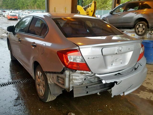 2HGFB2F22CH515706 - 2012 HONDA CIVIC DX SILVER photo 3