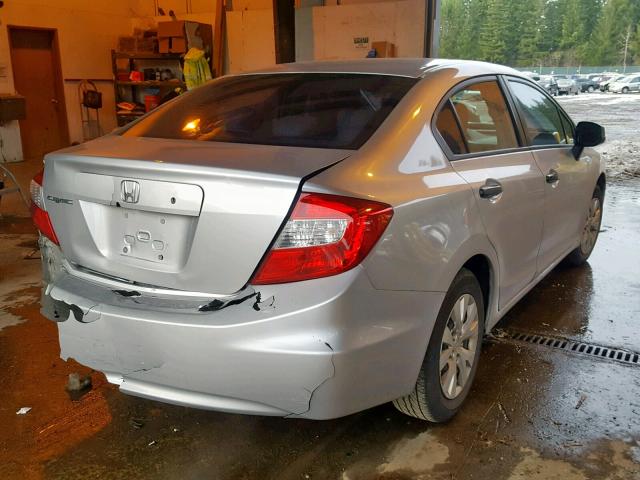 2HGFB2F22CH515706 - 2012 HONDA CIVIC DX SILVER photo 4