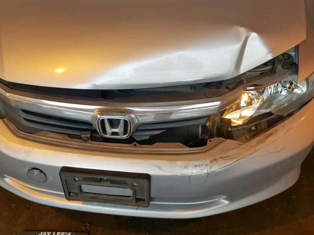 2HGFB2F22CH515706 - 2012 HONDA CIVIC DX SILVER photo 9