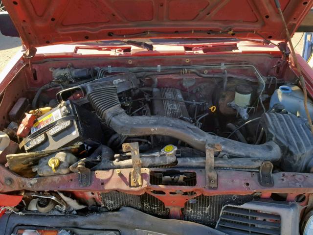 1N6SD11S9PC378519 - 1993 NISSAN TRUCK SHOR RED photo 7