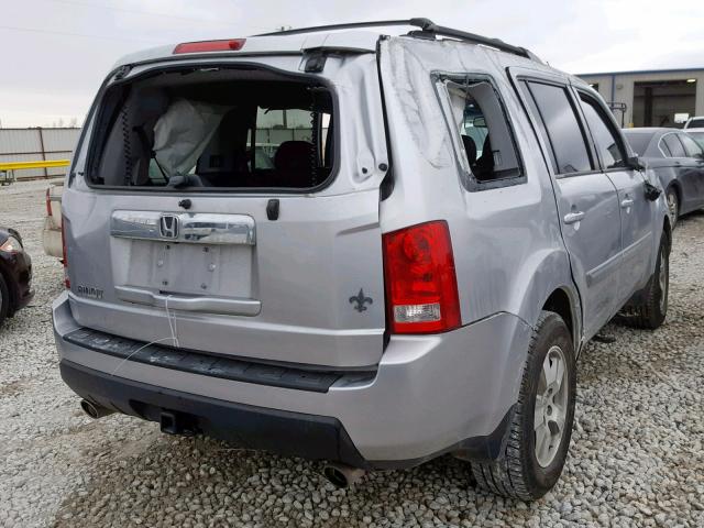 5FNYF3H71BB055615 - 2011 HONDA PILOT EXLN SILVER photo 4