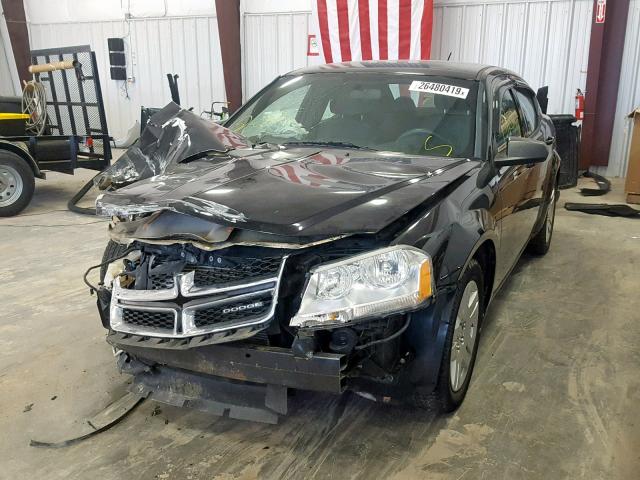 1B3BD4FB7BN608778 - 2011 DODGE AVENGER EX BLACK photo 2