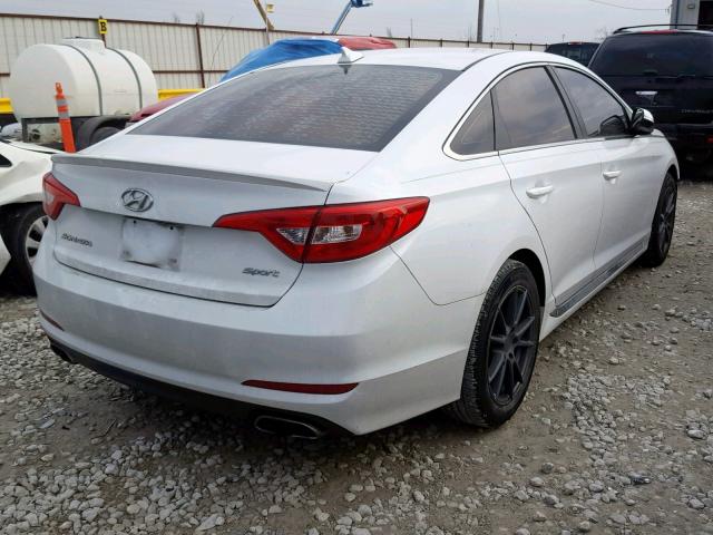 5NPE34AF9FH082796 - 2015 HYUNDAI SONATA SPO WHITE photo 4