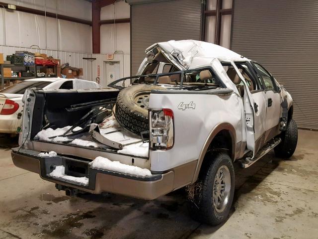 1FTPW14546FB00441 - 2006 FORD F150 SUPER WHITE photo 4