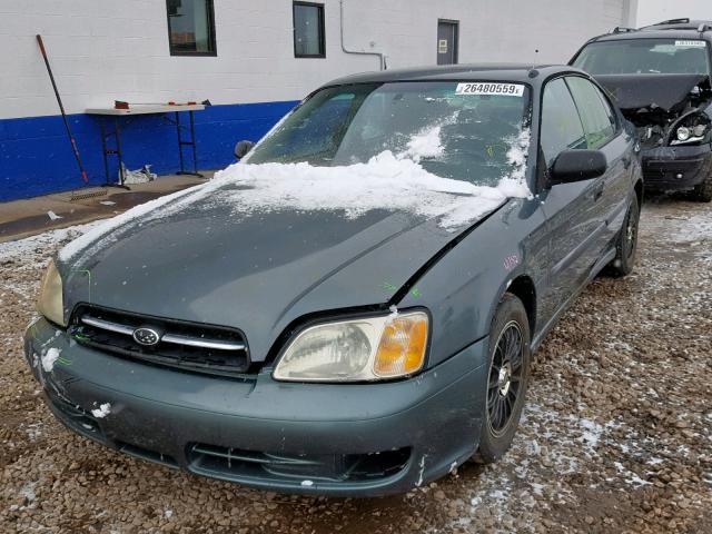 4S3BE635727204616 - 2002 SUBARU LEGACY L GREEN photo 2