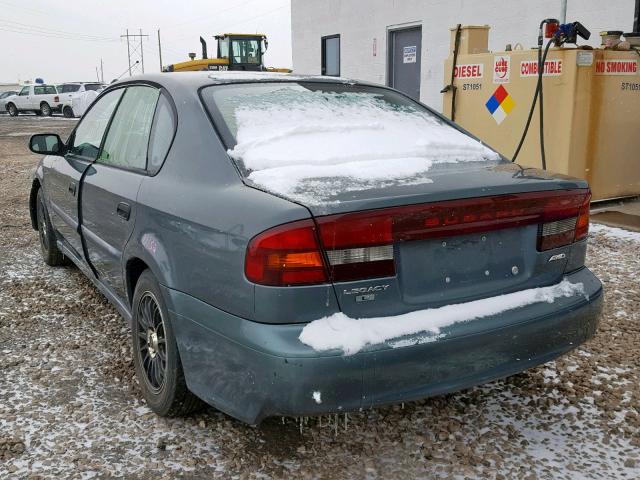 4S3BE635727204616 - 2002 SUBARU LEGACY L GREEN photo 3