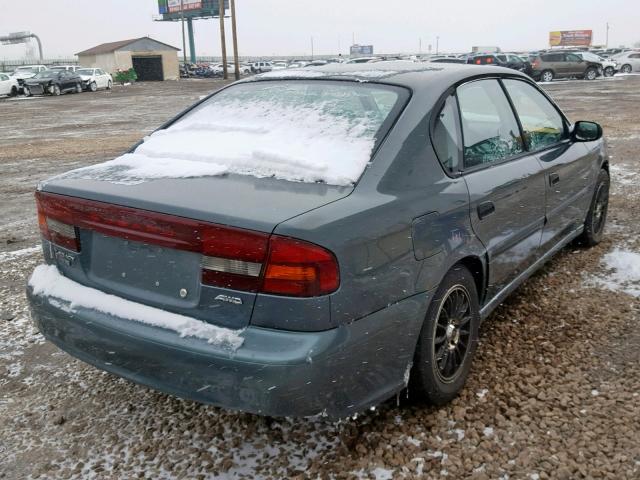 4S3BE635727204616 - 2002 SUBARU LEGACY L GREEN photo 4