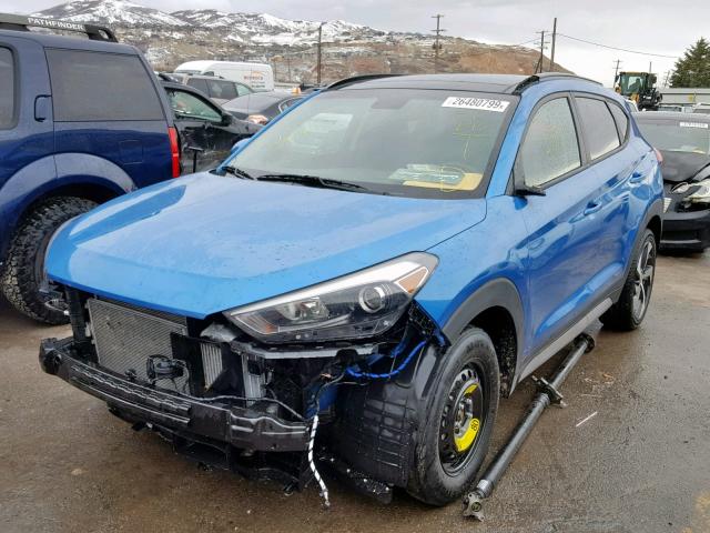 KM8J3CA23HU549821 - 2017 HYUNDAI TUCSON LIM BLUE photo 2