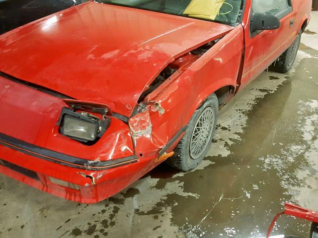 1C3BG2430LG484823 - 1990 CHRYSLER DAYTONA RED photo 9