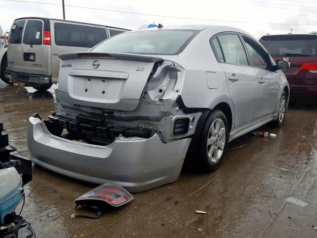 3N1AB6AP0CL624078 - 2012 NISSAN SENTRA 2.0 SILVER photo 4