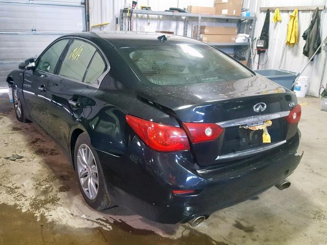 JN1BV7AP0EM686798 - 2014 INFINITI Q50 BASE BLACK photo 3