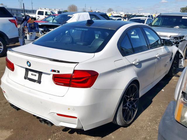 WBS8M9C50J5J78488 - 2018 BMW M3 WHITE photo 4