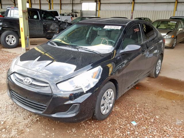 KMHCT4AEXGU081044 - 2016 HYUNDAI ACCENT SE BLACK photo 2