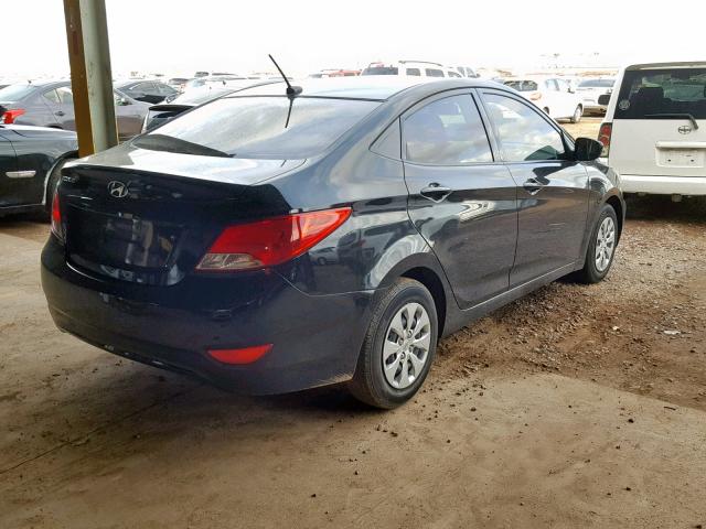 KMHCT4AEXGU081044 - 2016 HYUNDAI ACCENT SE BLACK photo 4