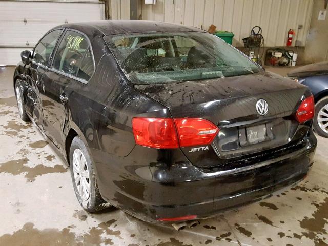3VW1K7AJ7DM453207 - 2013 VOLKSWAGEN JETTA BASE Սև լուսանկար 3