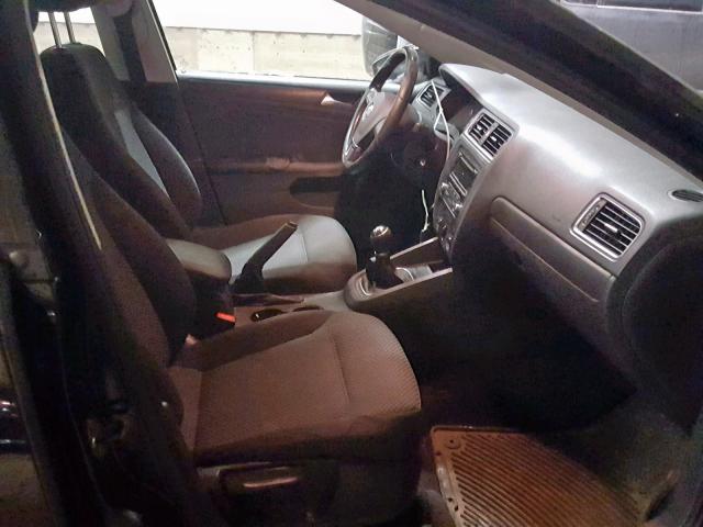 3VW1K7AJ7DM453207 - 2013 VOLKSWAGEN JETTA BASE Սև լուսանկար 5