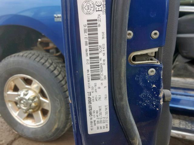 3D7TT2CT0BG560420 - 2011 DODGE RAM 2500 BLUE photo 10