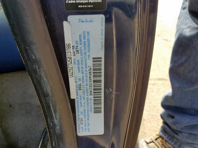 3VWCC21C5XM428367 - 1999 VOLKSWAGEN NEW BEETLE Mavi foto 10