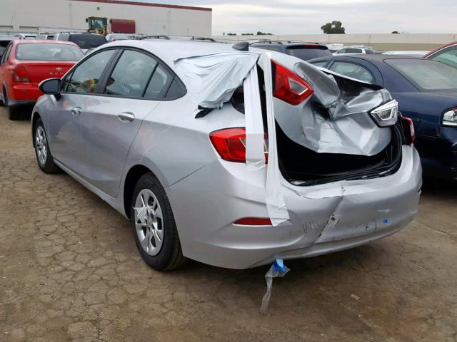 1G1BJ5SM3K7101815 - 2019 CHEVROLET CRUZE SILVER photo 3