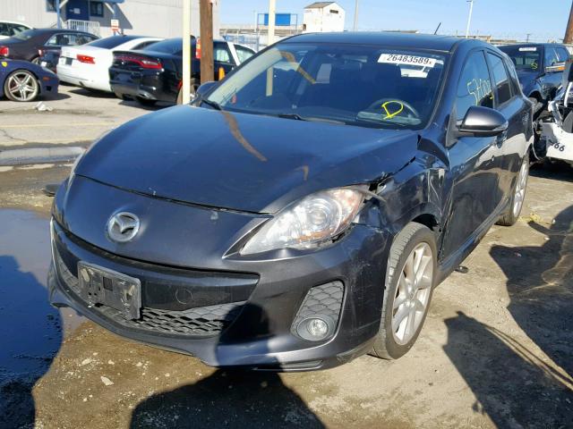 JM1BL1L91C1677296 - 2012 MAZDA 3 S BLACK photo 2