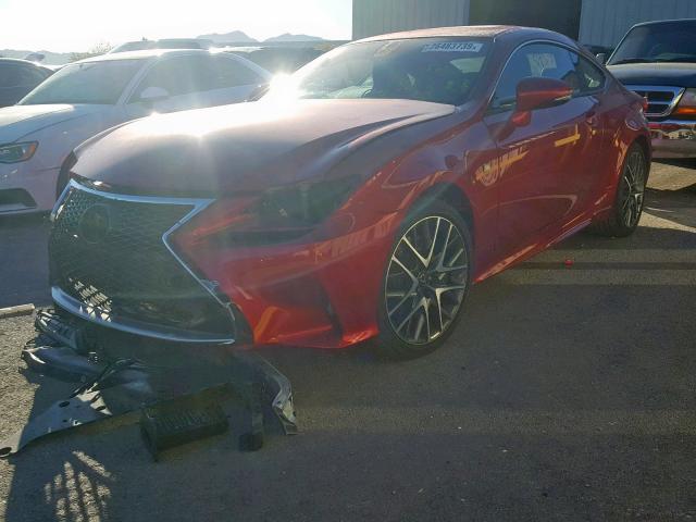 JTHHA5BC2J5008558 - 2018 LEXUS RC 300 RED photo 2