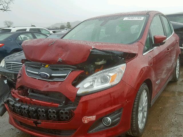 1FADP5FU5HL102978 - 2017 FORD C-MAX TITA RED photo 2