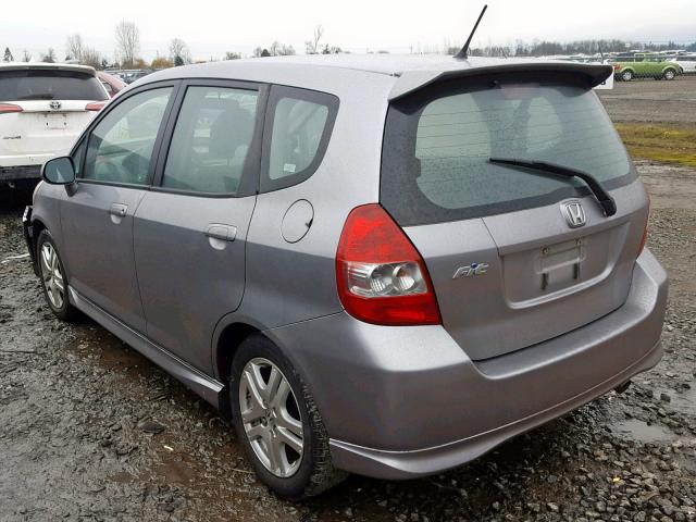 JHMGD37658S006356 - 2008 HONDA FIT SPORT SILVER photo 3