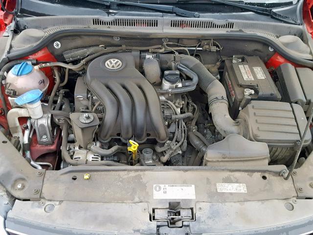 3VW2K7AJXFM226696 - 2015 VOLKSWAGEN JETTA BASE RED photo 7