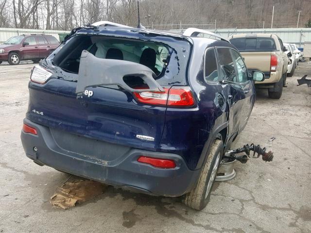 1C4PJMCB8GW310842 - 2016 JEEP CHEROKEE L BLUE photo 4