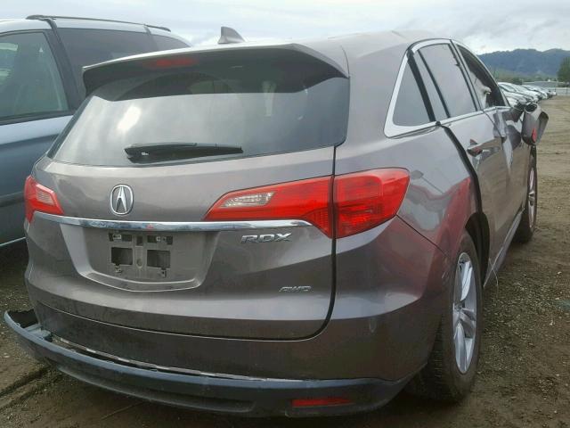 5J8TB4H57DL023263 - 2013 ACURA RDX TECHNO GRAY photo 4