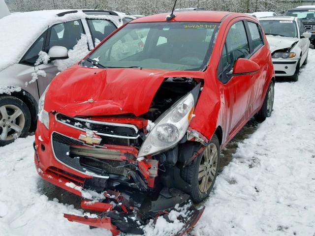 KL8CD6S96DC504923 - 2013 CHEVROLET SPARK 1LT RED photo 2