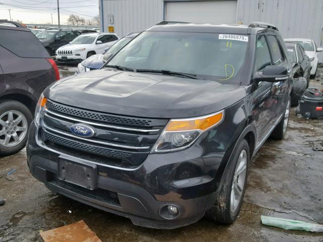 1FM5K7F81FGC59839 - 2015 FORD EXPLORER L BLACK photo 2