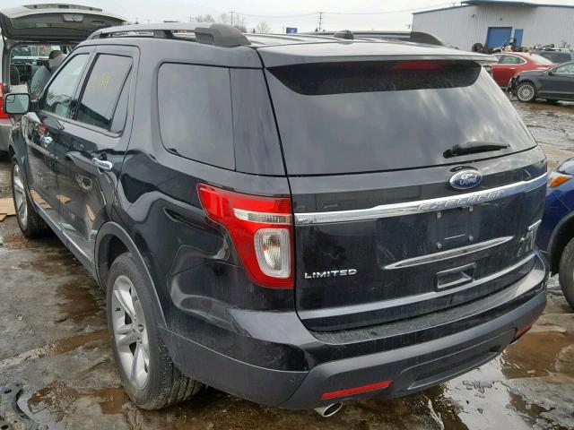 1FM5K7F81FGC59839 - 2015 FORD EXPLORER L BLACK photo 3