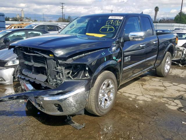 1C6RR6JT8HS623026 - 2017 RAM 1500 LARAM BLACK photo 2