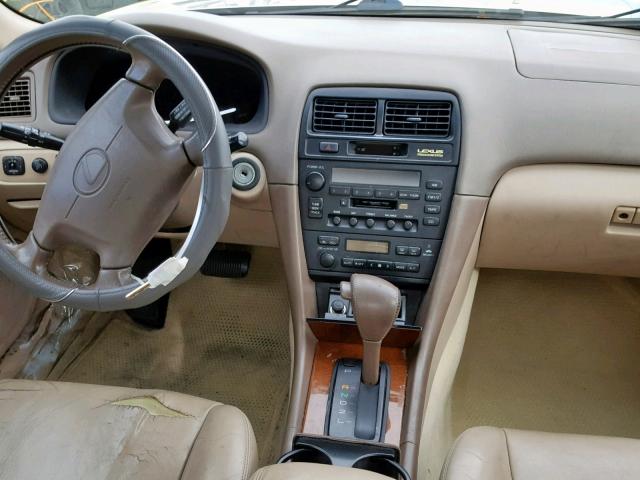 JT8BF22G0V0059441 - 1997 LEXUS ES 300 GOLD photo 9