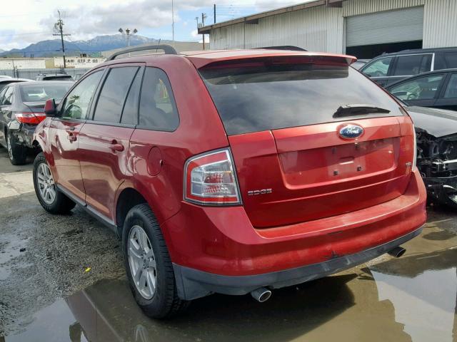 2FMDK38C47BA81875 - 2007 FORD EDGE SEL BURGUNDY photo 3