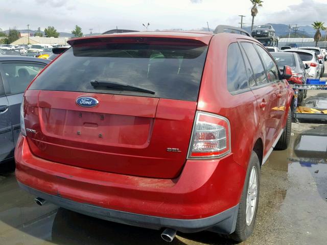 2FMDK38C47BA81875 - 2007 FORD EDGE SEL BURGUNDY photo 4