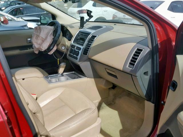 2FMDK38C47BA81875 - 2007 FORD EDGE SEL BURGUNDY photo 5