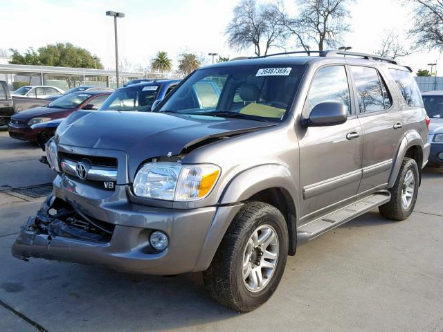 5TDBT48A56S271128 - 2006 TOYOTA SEQUOIA LI GRAY photo 2