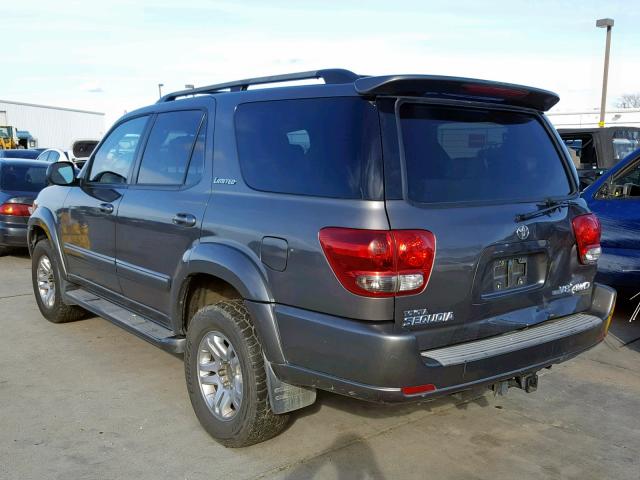 5TDBT48A56S271128 - 2006 TOYOTA SEQUOIA LI GRAY photo 3